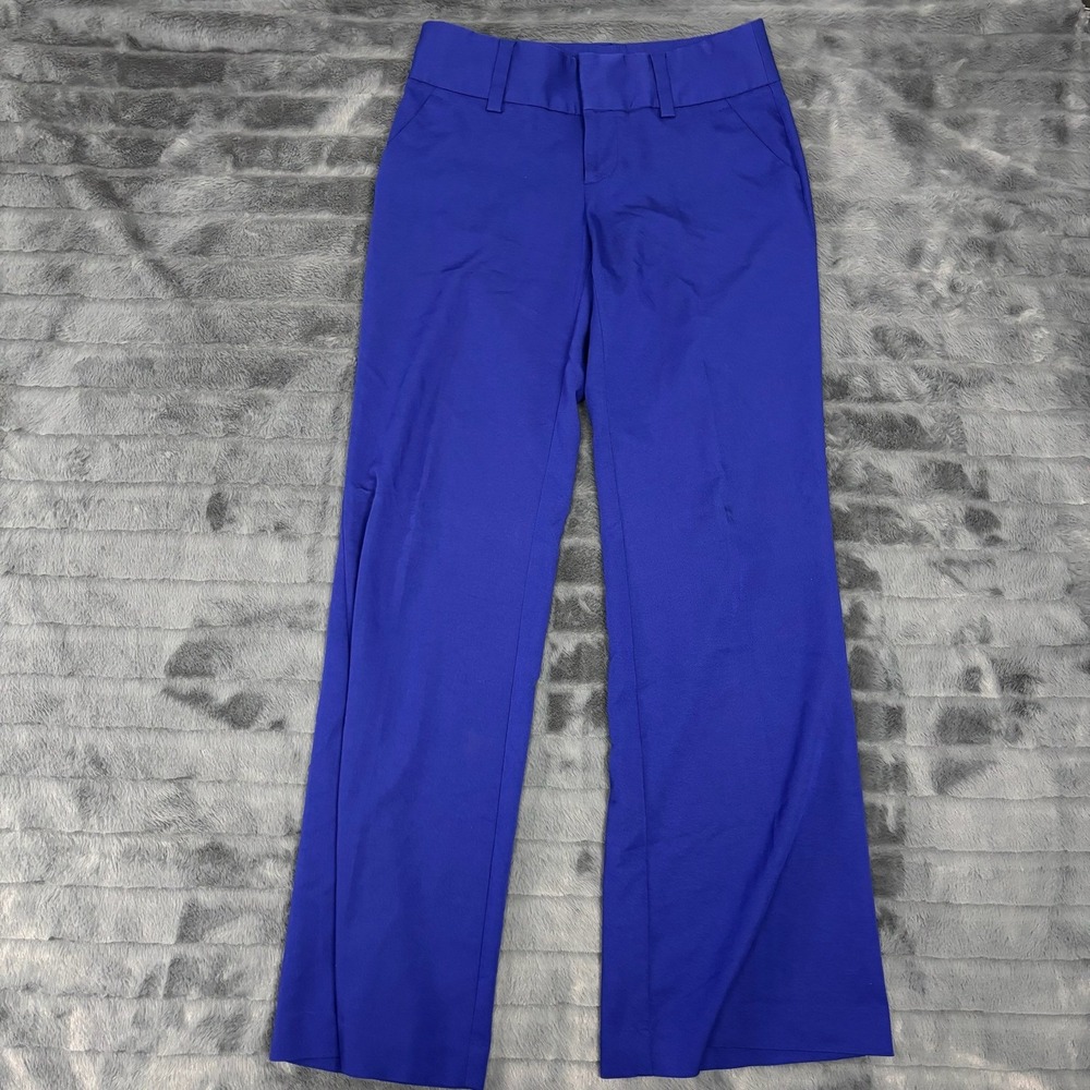 Banana Republic Martin Fit Royal Blue Wide Leg Dress Pants Womens 2 Professional